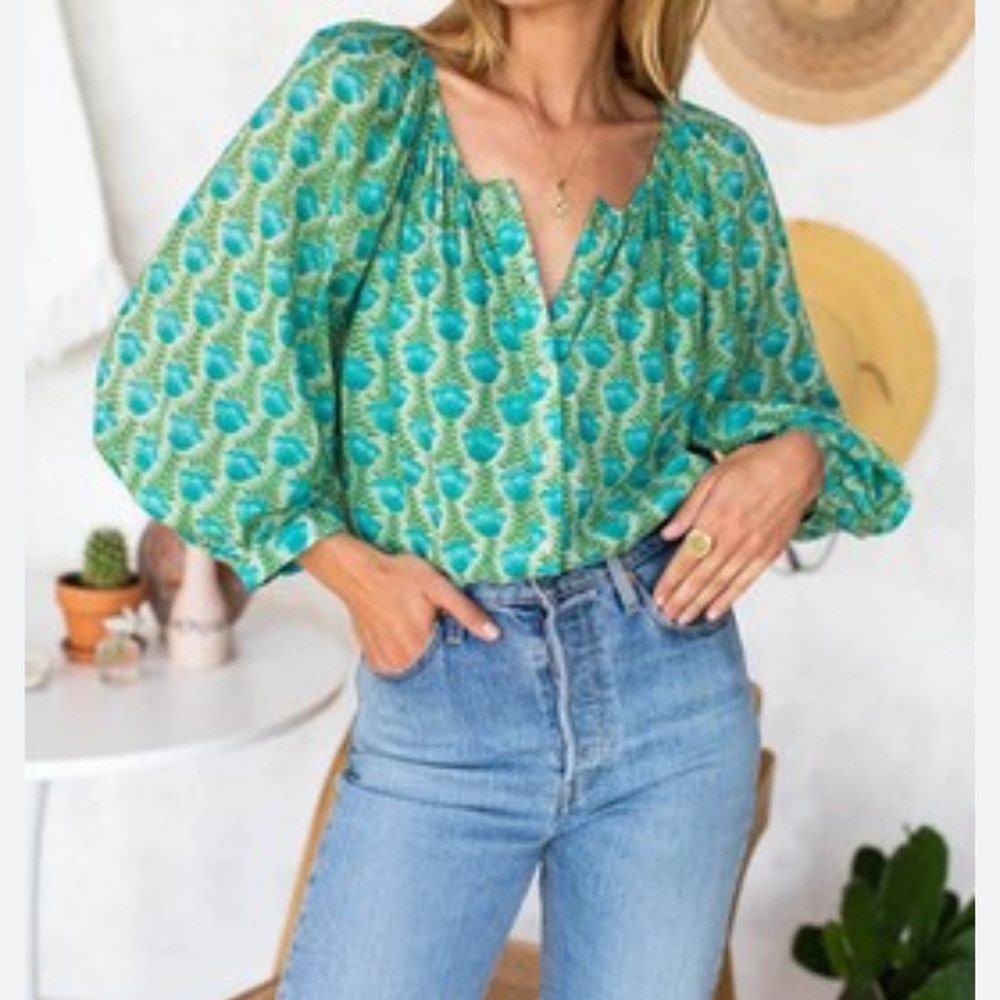 NWT Emerson Fry Frances Green Women's Top